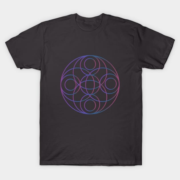 Circle World - Geometric Style Design T-Shirt by EdifyEra